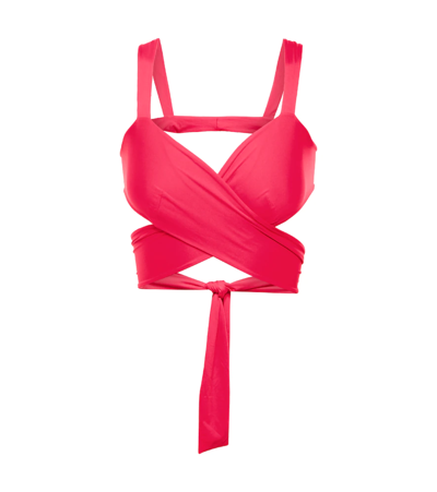 Magda Butrym Wrap-tie Bikini Top In Pink