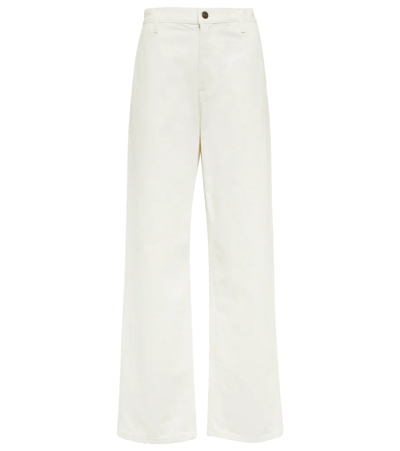 The Row Louie Relaxed Fit Carpenter Jeans In White