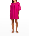 Trina Turk Shining Light Blouson-sleeve Dress In Viola