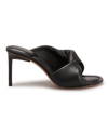Jacquemus Les Mules Bagnu Twisted Lambskin Sandals In Black