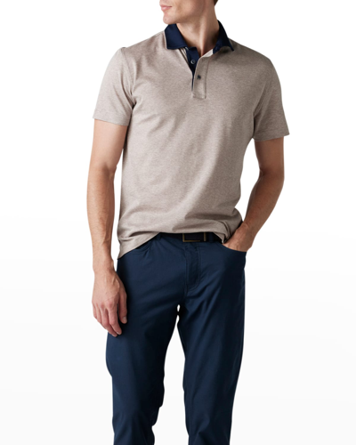 Rodd & Gunn Men's Stanley Point Jacquard Polo Shirt In Mocha