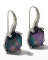 STEPHEN DWECK FACETED NATURAL QUARTZ, MOTHER-OF-PEARL AND HEMATITE GALACTICAL EARRINGS