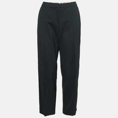Pre-owned Emporio Armani Black Wool Tailored Pants M
