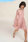 Giambattista Valli Geometric-print Puffed-sleeve Silk Mini Dress