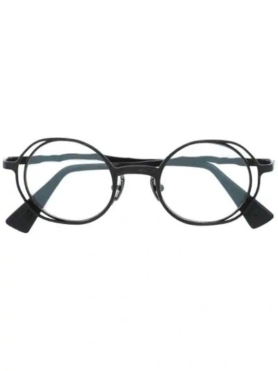 Kuboraum Round Frame Glasses In Black