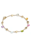 Marco Bicego Paradise 18k Yellow Gold Mixed Semiprecious Stones Single Strand Bracelet In Yellow Gold/ Multi