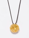 ALIA BIN OMAIR EQUILIBRIUM GOLD-PLATED PENDANT CORD NECKLACE