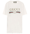 Gucci White Floral Patch Logo T-shirt