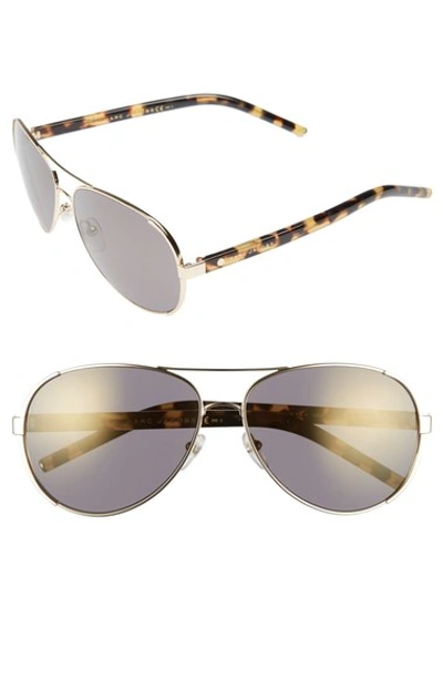 Marc Jacobs 60mm Oversize Aviator Sunglasses - Gold In Tortoise/gold Gradient