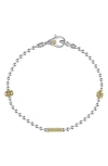 Lagos Caviar Icon 1-row Ball-chain Bracelet In Silver