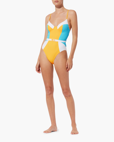 Solid & Striped The Spencer Colour-block One-piece In Multicolor