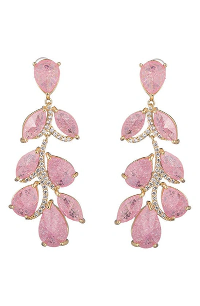 Eye Candy Los Angeles Julie Pink Drop Statement Earrings