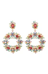 Eye Candy Los Angeles Kaleidoscope Statement Earrings In Gold