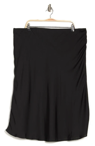 Nordstrom Rack Essential Bias Cut A-line Skirt In Black