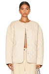 Totême Toteme Quilted Cotton Canvas Jacket In Light Hay