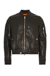 Amiri Black Bomber Leather Jacket In Black