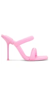 Alexander Wang 105mm Julie Tubular Webbing Sandals In Neon Bubblegum
