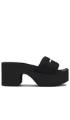 Alexander Wang Sandalo Slide Platform Con Logo In Black