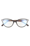 Kate Spade Roanne 54mm Blue Light Blocking Reading Glasses In Black Pink
