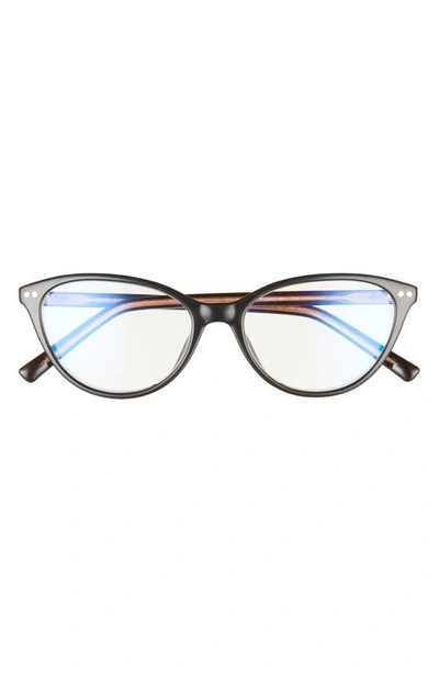Kate Spade Roanne 54mm Blue Light Blocking Reading Glasses In Black Pink