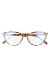 Kate Spade Roanne 54mm Blue Light Blocking Reading Glasses In Havana Gold