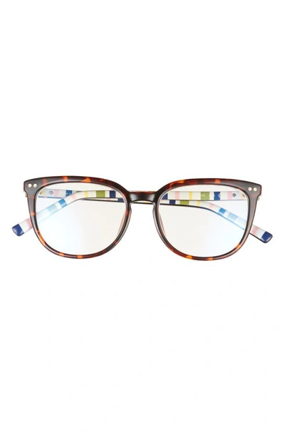 Kate Spade Albi 52mm Blue Light Blocking Reading Glasses In Havana Multi