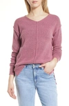 Caslon High/low V-neck Sweater In Purple Mellow