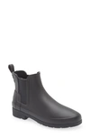 Hunter Refined Waterproof Chelsea Boot In Onyx