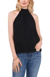 1.state Sleeveless Back Tie Halter Top In Rich Black