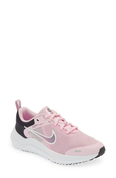 Nike Kids' Donwshifter 12 Sneaker In Pink Foam/black/flat Pewter