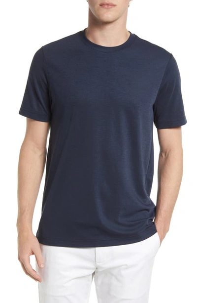 Nordstrom Linen Crewneck T-shirt In Navy Blazer