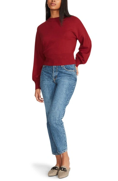 Bb Dakota By Steve Madden Bb Dakota Mock Neck Dolman Sleeve Sweater In Syrah