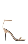 Reiss Carey Pin Heel Sandal In Biscuit