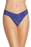 Hanky Panky Daily Lace Original Rise Thong In Bold Blue