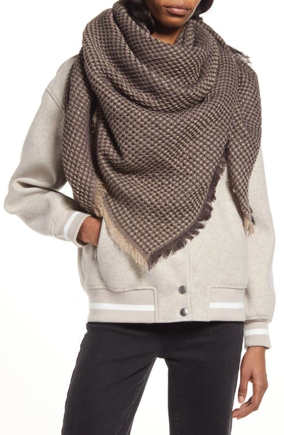 Treasure & Bond Thermal Knit Scarf In Grey Combo