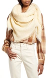 Treasure & Bond Thermal Knit Scarf In Ivory Combo
