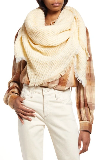 Treasure & Bond Thermal Knit Scarf In Ivory Combo