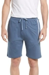 Hugo Essential Cotton Pajama Shorts In Bering Sea Blue