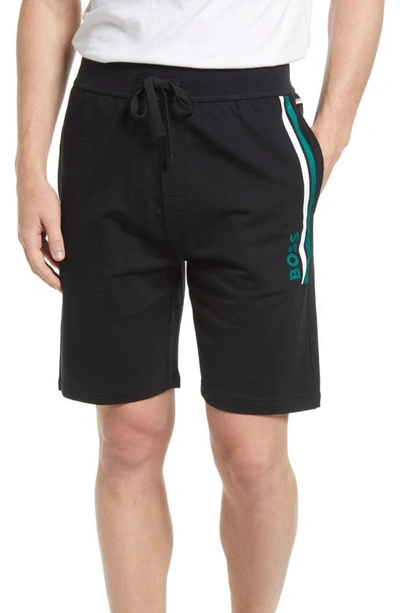 Hugo Essential Cotton Pajama Shorts In Black