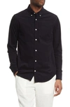 Nn07 Levon 5723 Corduroy Button-down Shirt In 200 Navy Blue