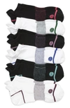 Zella Girl Kids' Assorted 6-pack Sport Tab No-show Socks In White Multi
