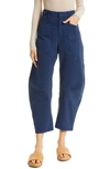 Nili Lotan Shon Stretch Cotton Pants In Marine Blue