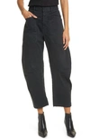 Nili Lotan Shon Stretch Cotton Pants In Jet Black