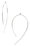 Lana Jewelry Hooked On Hoops Diamond Earrings In 14k White Gold