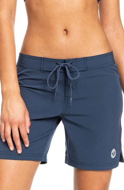 Roxy Juniors' Sea Solid Board Shorts In Mood Indigo