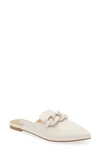 Steve Madden Fleur Pointed Toe Mule In Bone Leather