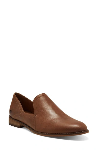 Lucky Brand Ellody Flat In Ginger Faro Wax