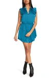 Bb Dakota By Steve Madden Prairie Dreams Flutter Sleeve Minidress In Corsair