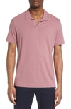 Theory Willem Flame Regular Fit Short Sleeve Slub Jersey Polo In Light Plum