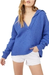 Free People Marlie Pullover In Cobalt